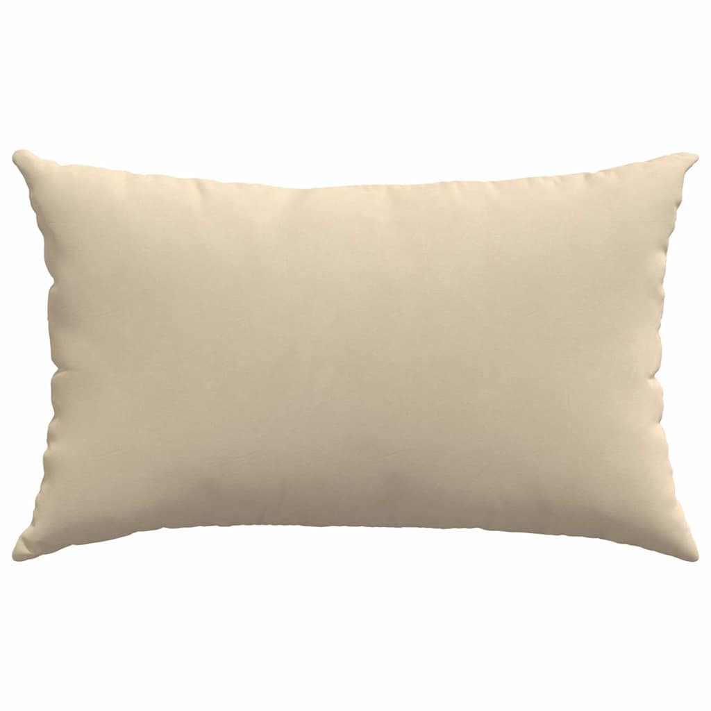 Sofa Pillows 2 pcs Cream 50 x 30 cm Fabric